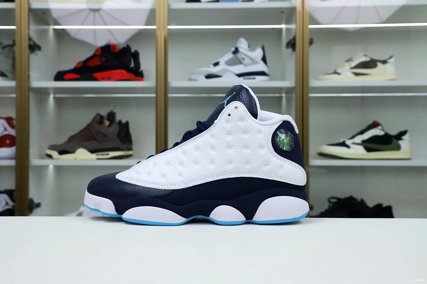 414571-144 13 RETRO POWDER BLUE OBSIDIAN AIR WHITE JORDAN 0724